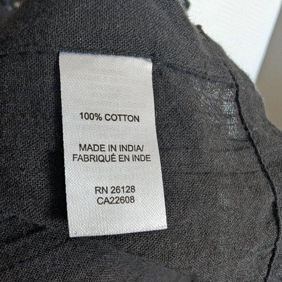 Echo New York Black Cotton Crochet Swim Cover-up Size Medium Beach Vacation Pool - Picture 9 of 10